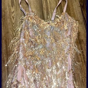 Fashion nova fringe dress never worn